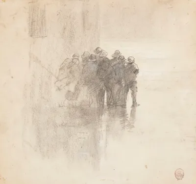 Fishermen In Oilskins Cullercoats England