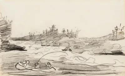 Fishermen In The Rapids