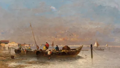 Fishermen In Venice