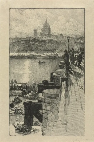 Fishermen On A Pier Paris