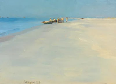 Fishermen On The Beach At Skagen