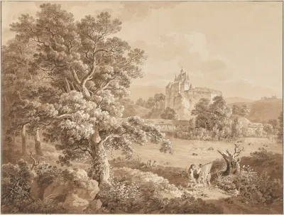 Fishermen On The River Zschopau By Kriebstein Castle Saxony