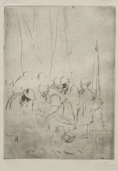 Fishermen On The Wharf At Boulogne