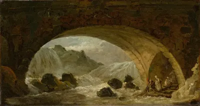 Fishermen Under A Bridge