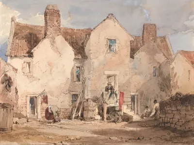 Fishermens Houses At Sculcoats Near Hull Yorkshire