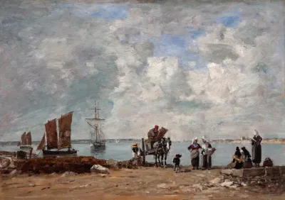 Fishermens Wives At The Seaside