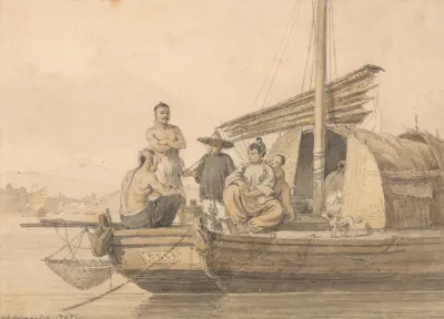 Fisherpeople On A Junk