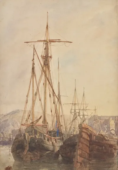 Fishing Boats At Anchor Boulogne France