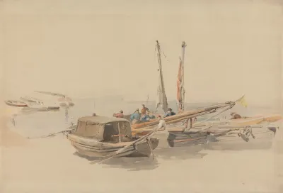 Fishing Boats At Anchor