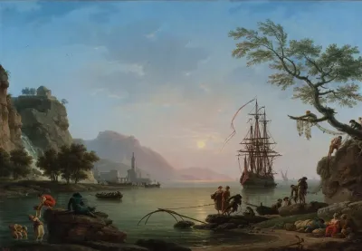Fishing Port At Dawn Morning