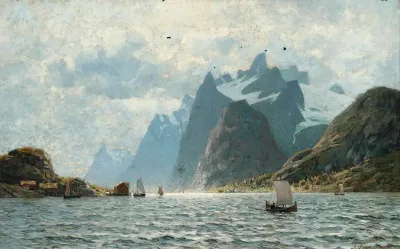 Fishing Vessels On A Norwegian Fjord