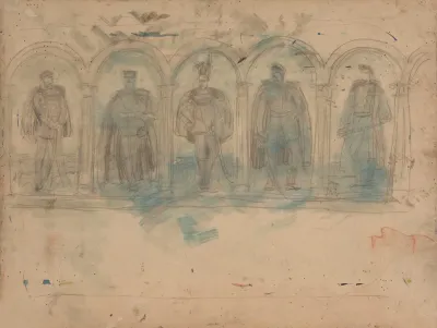 Five Dignitaries In Niches