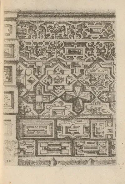 Five Friezes Decorated With Scrollwork Cartouches And Mascarons Geometric Patterns And Relief