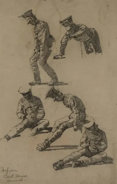 Five Studies Of A Soldier