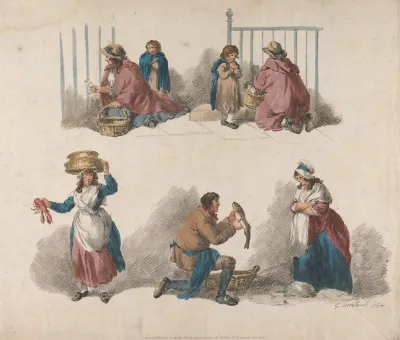 Five Studies Of Peddlers