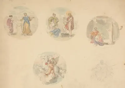 Five Vignettes Of Scenes From Antiquity