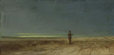 Flachlandschaft Mit Vogelscheuche