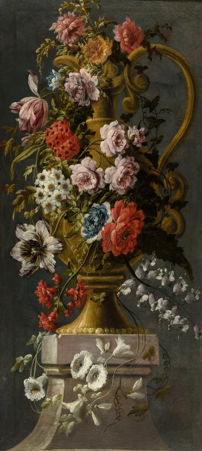 Fleurs Dans Un Vase En Bronze 2