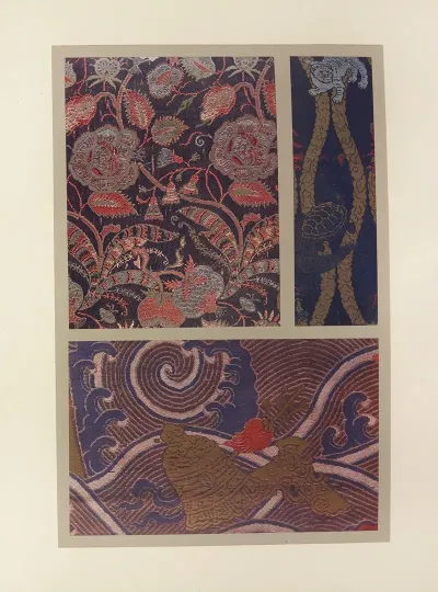 Fleurs Stylisees Tigre Et Tortues Motifs Ornementaux
