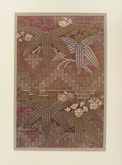 Fleurs Sur Fond Geometrique