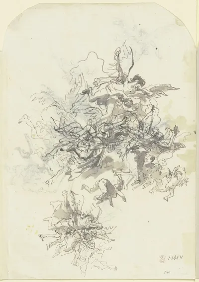 Fliegende Engel Und Putten