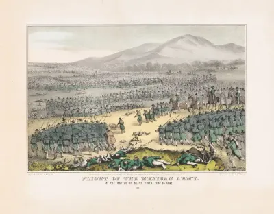 Flight Of The Mexican Army At The Battle Of Buena Vista Feb 23 1847