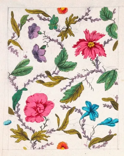 Floral Design For Printed Textile Pl Vi