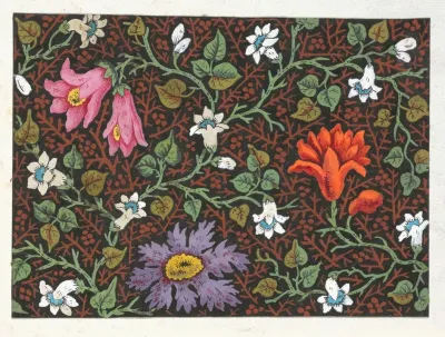 Floral Design For Printed Textile Pl Xxxv