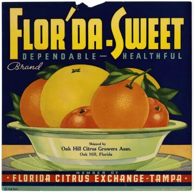 Florda Sweet Brand Citrus Label