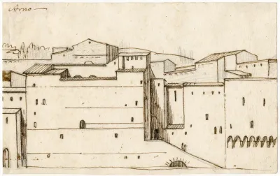Florence Bebouwing Langs De Rivier Arno