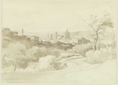 Florenz Blick Von S Miniato Auf Die Stadt