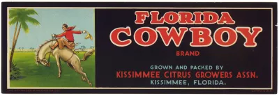 Florida Cowboy Brand Citrus Label 2