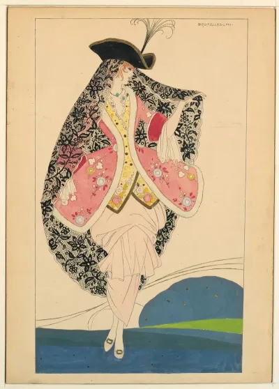 Florindo Study For Les Masques Et Les Personnages De La Comedie Italienne
