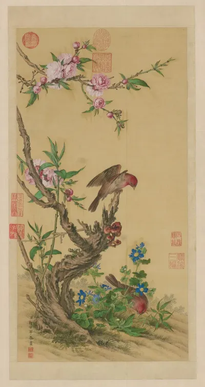 Flower And Bird Scroll
