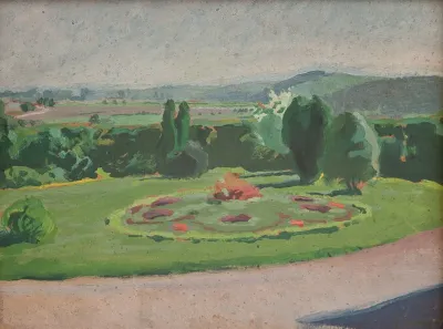 Flower Bed In Front Of The Manor