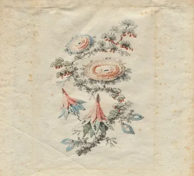 Flower Embroidery Design For Silk Manufactory Of Lyon