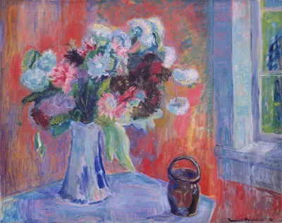 Flower Vase In Red Interior