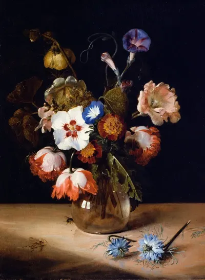 Flowers In A Glass Vase 2