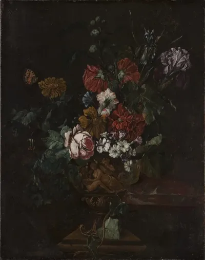Flowers In A Sculptured Urn