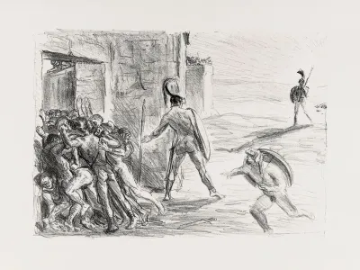 Flucht Der Troer In Die Stadt