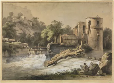 Fluslandschaft Bei Larbresle Im Lyonnais