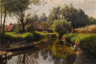 Flusslandschaft Im Spreewald