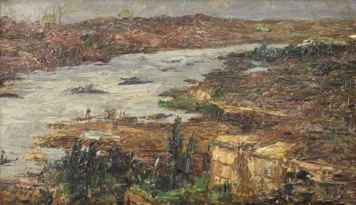 Flusslandschaft Olstudie