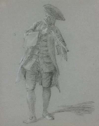 Flute Playing Cavalier