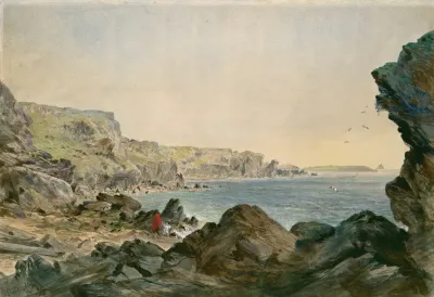 Foilhummerum Bay Valentia Looking Seawards From The Point At Which The Cable Reaches The Shore Of Ireland