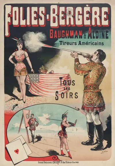 Folies Bergere Baughman Aldine Tireurs Americains Tous Les Soirs