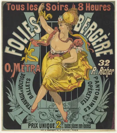 Folies Bergere O Metra 32 Rue Richer Pantomimes Operettes Travaux De Voltige
