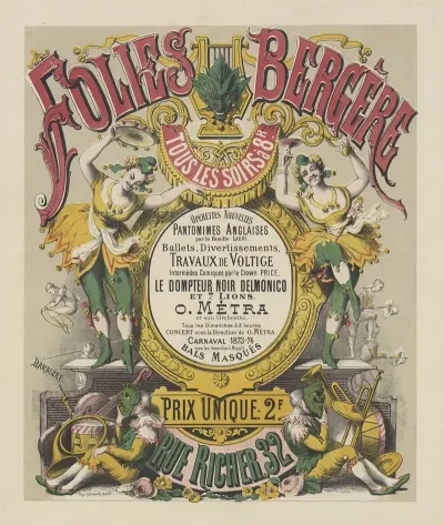 Folies Bergere Operettes Nouvelles Pantomimes Anglaises Par La Famille Lauri