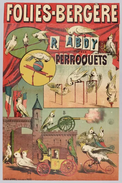 Folies Bergere R Abdy Et Ses Perroquets