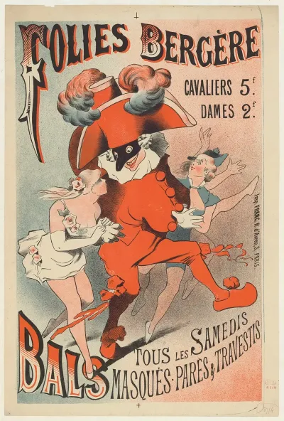 Folies Bergere Tous Les Samedis Bals Masques Pares Et Travestis